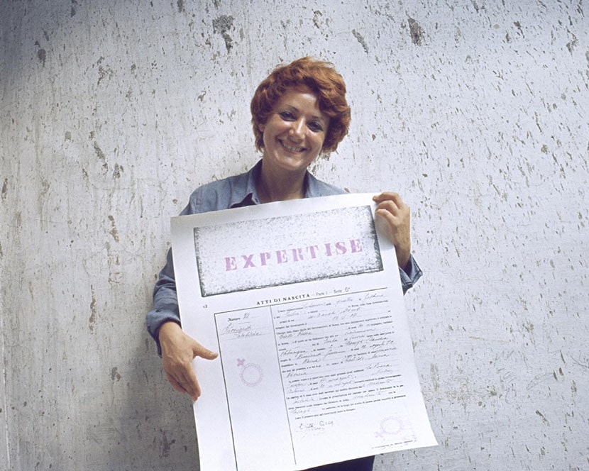 Cloti Ricciardi, Expertise. Conferma d’identità, 1972. Courtesy l'artista