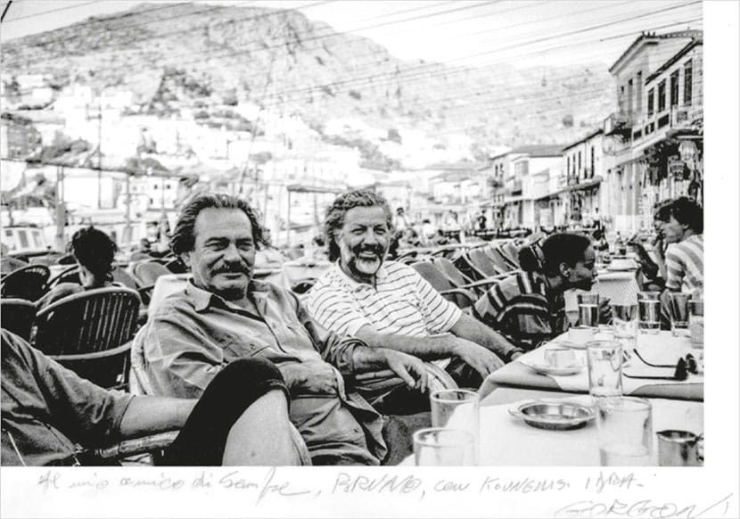 Bruno Corà e Jannis Kounellis, Idra, Grecia, 1993 Bruno Corà e Jannis Kounellis, Idra, Grecia, 1993