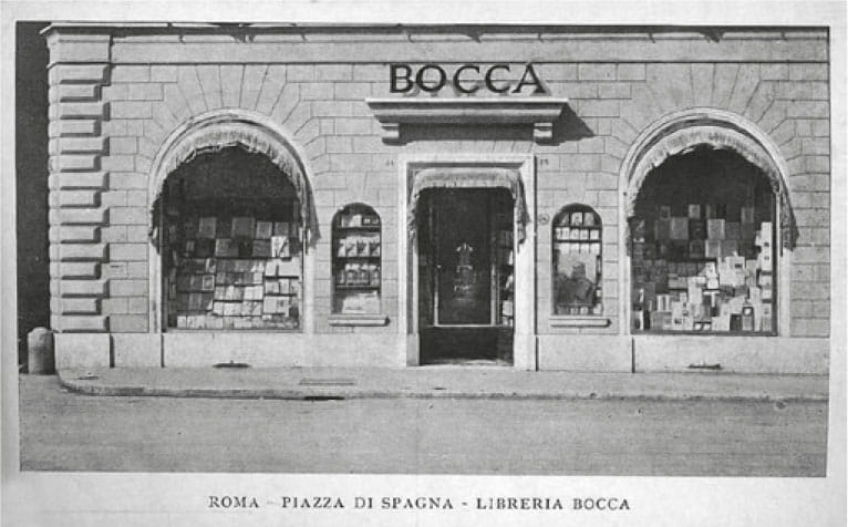 La Libreria Bocca in un’immagine dell’epoca La Libreria Bocca in un’immagine dell’epoca